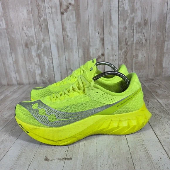 Saucony Endorphin Pro 3 Mens Neon Yellow Running Speedroll Technology Size 9.5 - Picture 2 of 8